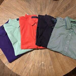 Lot of 5 Asst Polo Ralph Lauren  Cotton  Shirts Multi-Color Large-some defects
